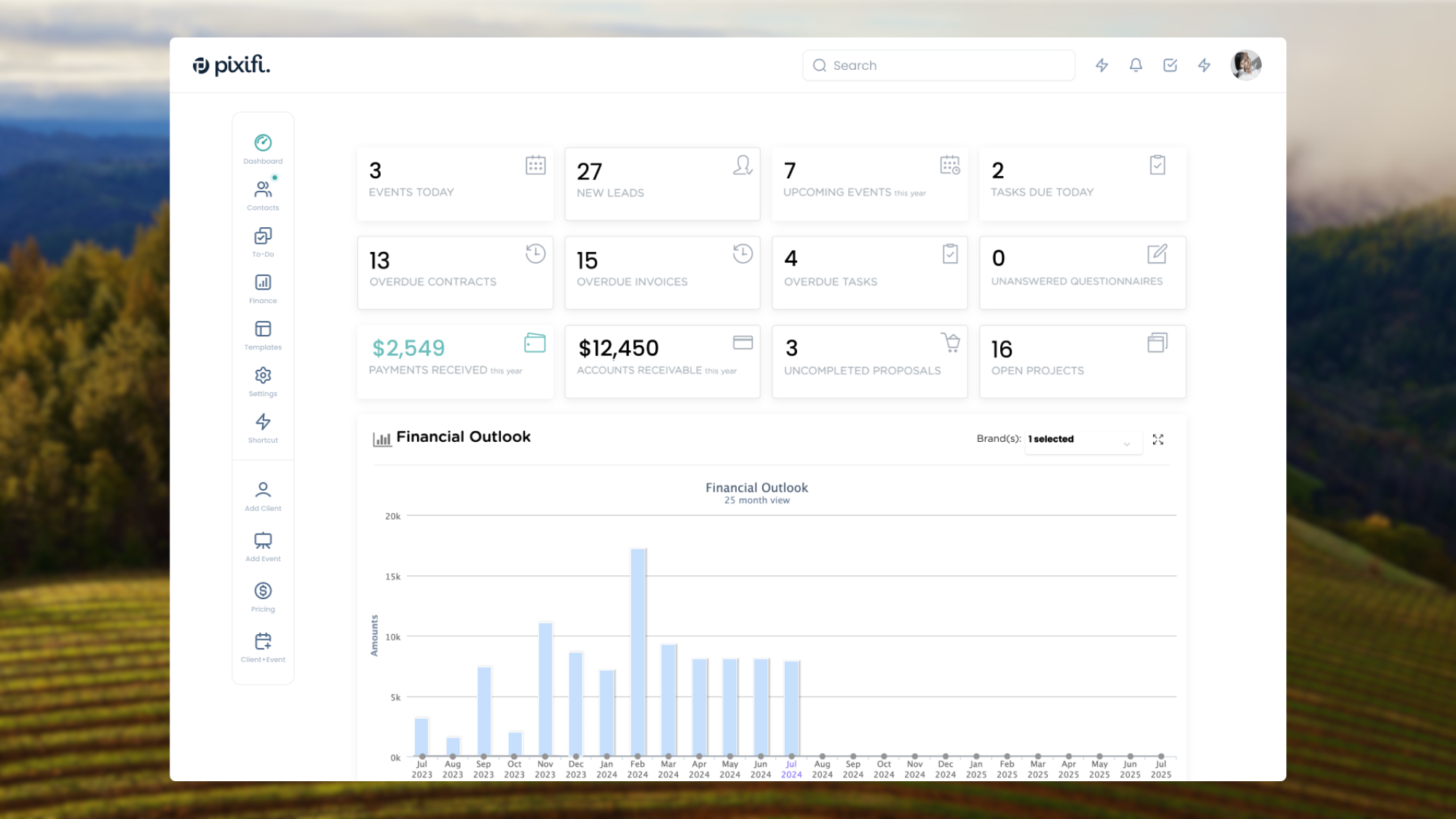 Step-by-step guide on a computer screen for CRM onboarding, designed specifically for photographers